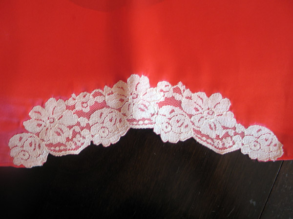 WIP: Lace Inserts on Mom’s PJ Set